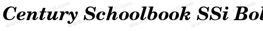 Century Schoolbook SSi Bold Italic字体转换
